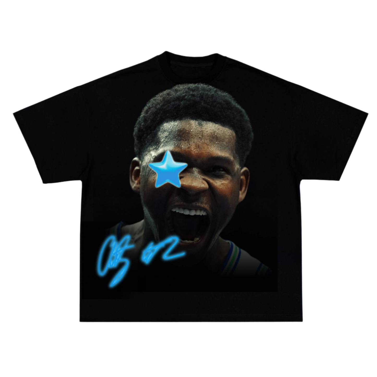 GOATED GRAPHICS “Anthony Edwards Blue Star Tee"