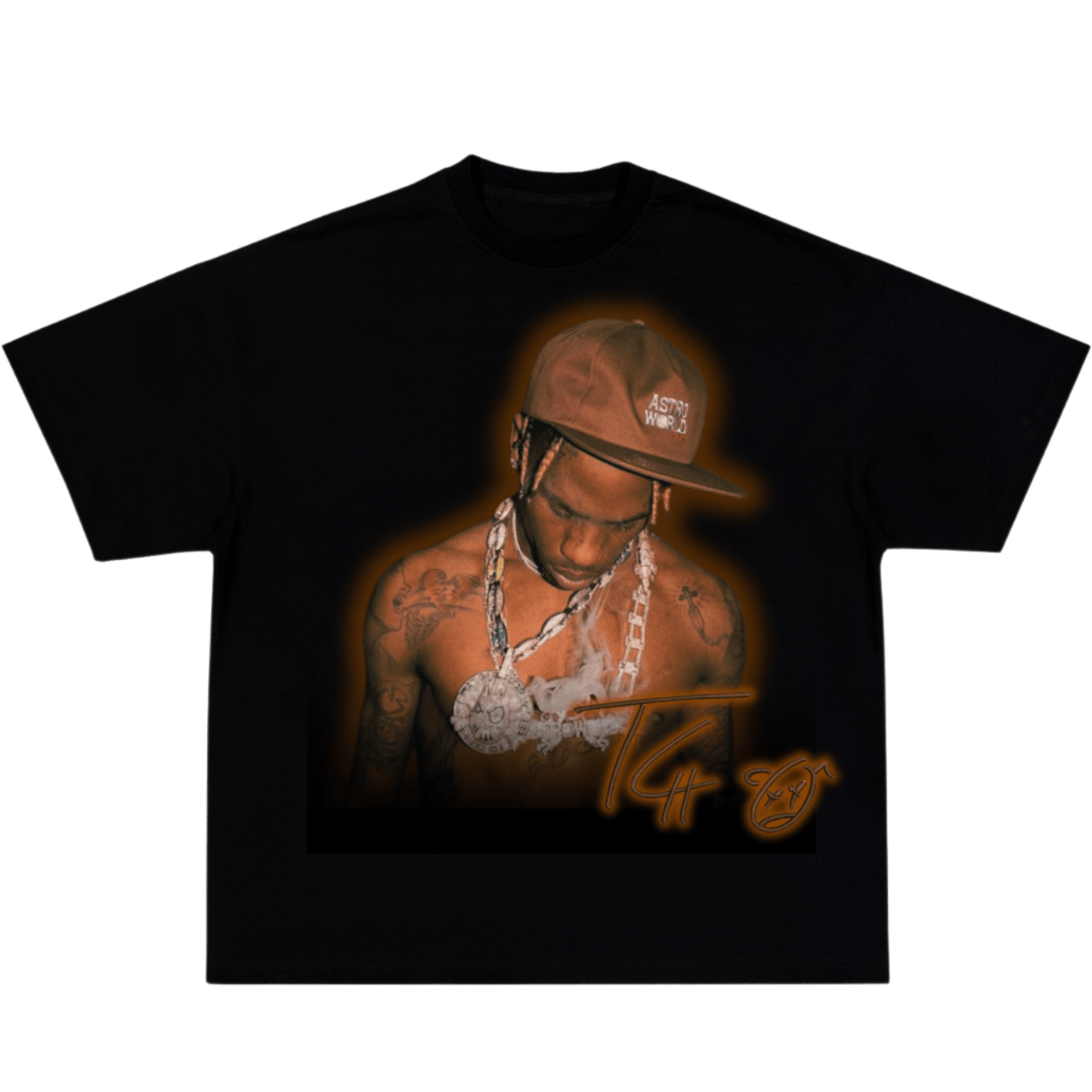 GOATED GRAPHICS “Astro Flame” Custom T-Shirt – $25 (Any Size)